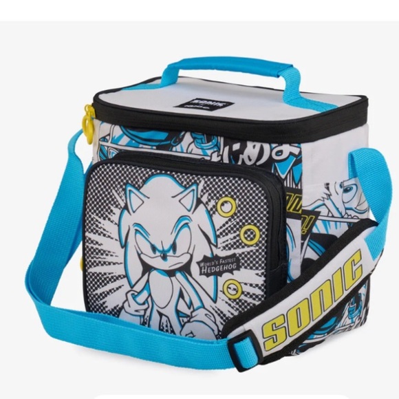 Sonic The Hedgehog Square Bag Insulated Lunch Cooler New - Picture 1 of 10